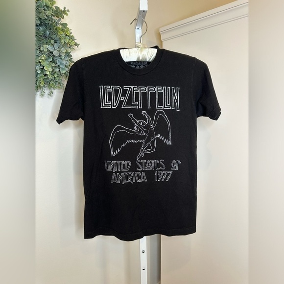 Led Zeppelin United States of America Short Sleeve T-Shirt in Black Size Small - Picture 1 of 5